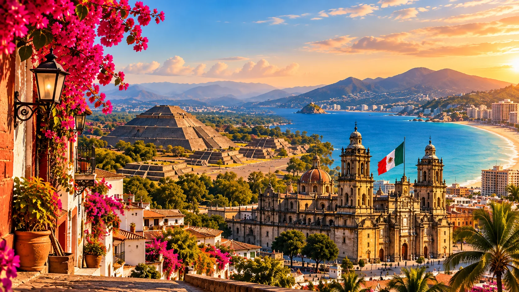 Viagem em grupo para México — Das Pirâmides ao Pacífico