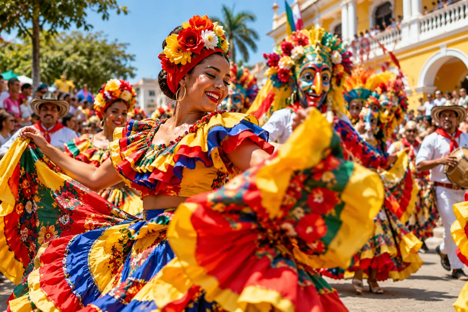 Viagem em grupo para Colômbia — Colômbia em grupo no Carnaval